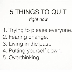 behaviors to quit